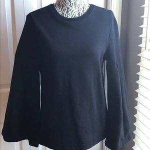 Banana Republic Black Bell Sleeve Sweatshirt